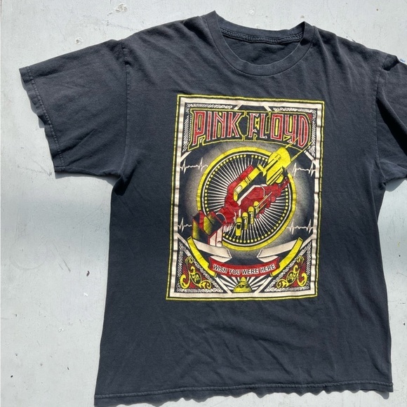 Men's Pink Floyd T-Shirt Black Wish You Were Here NO TAGS 70s Rock Psych Wall UK - Picture 5 of 11